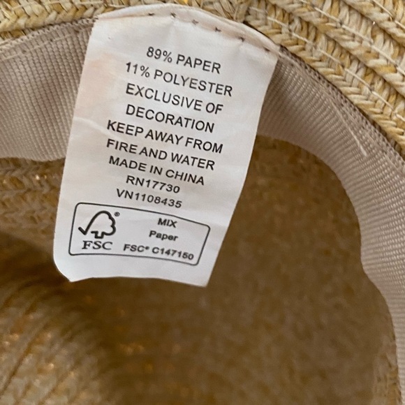 Stylish Straw Sun Hat with Yellow Flower Woven Paper Coquette Cat & Jack - Picture 6 of 6